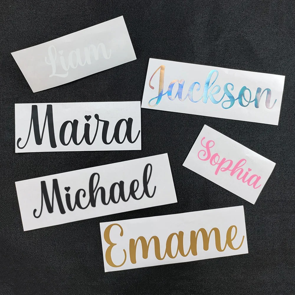 Motorcycle Helmets - 1PC Custom Name Stickers Handwritten Font
