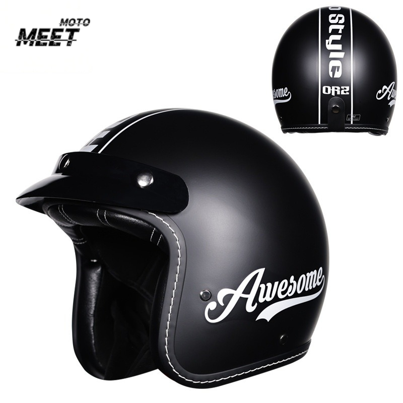 Unisex Retro 3/4 Open-Face Mot - đánh giá và giá Vintage Open Face Retro Helmet
