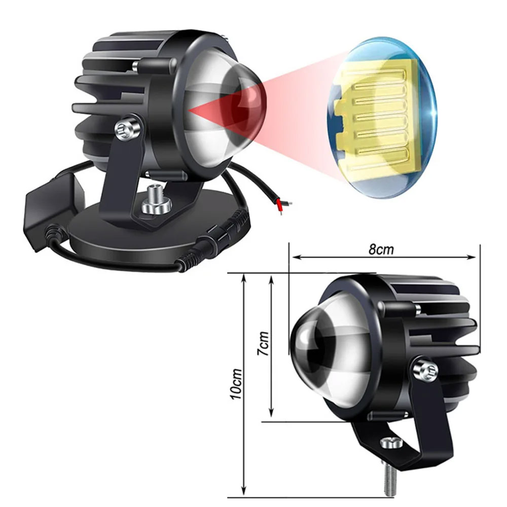 Motorcycle Projector Laser Lig - đánh giá và giá Universal Motorcycle Led Headlight Projector