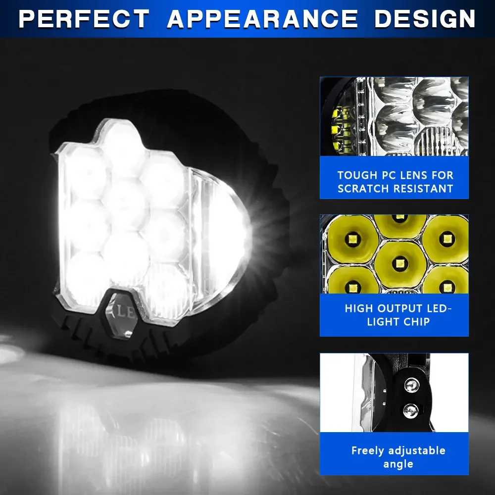 3inch  Led Search Bar Wok Ligh - đánh giá và giá Universal Motorcycle Led Headlight Projector