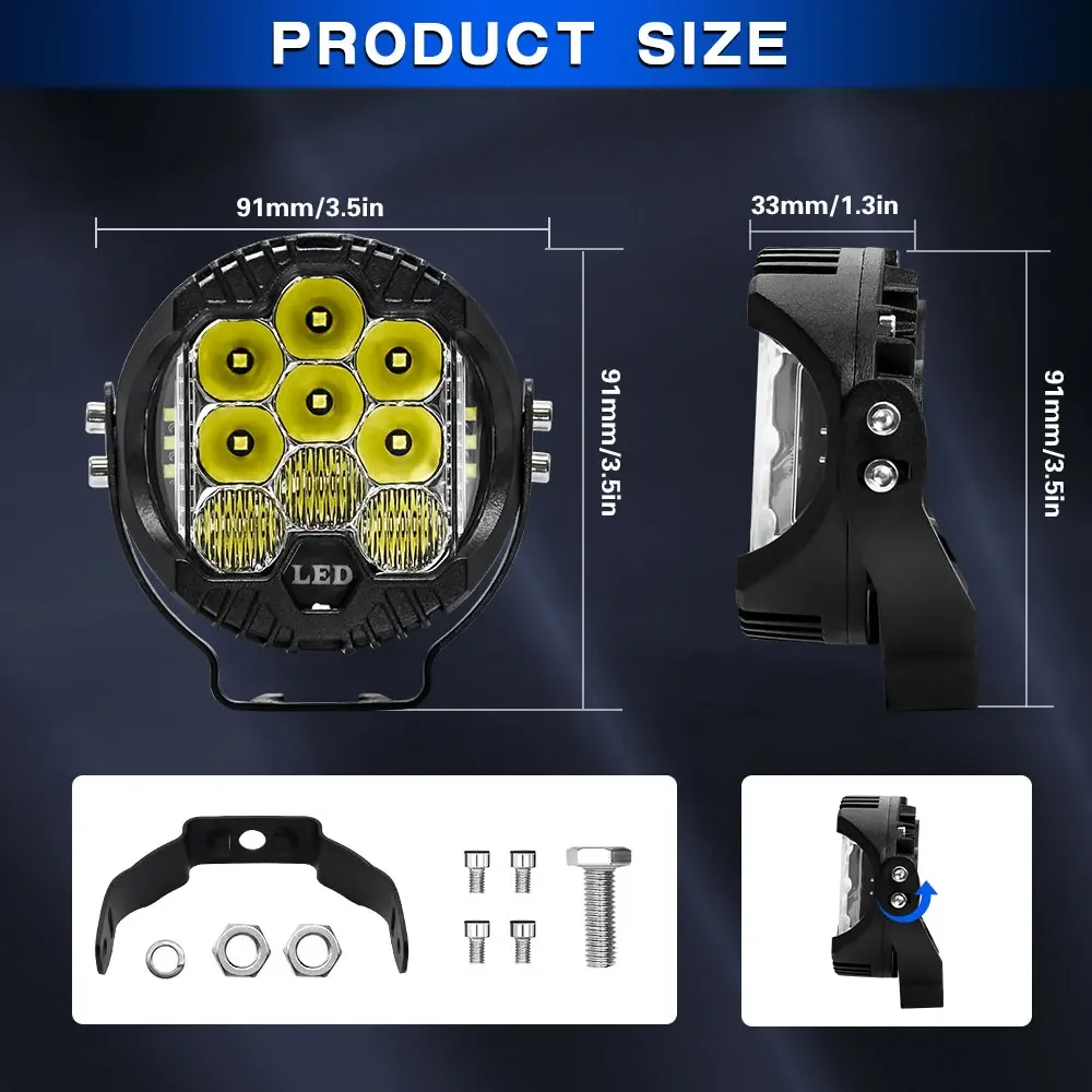 3inch  Led Search Bar Wok Ligh - đánh giá và giá Universal Motorcycle Led Headlight Projector