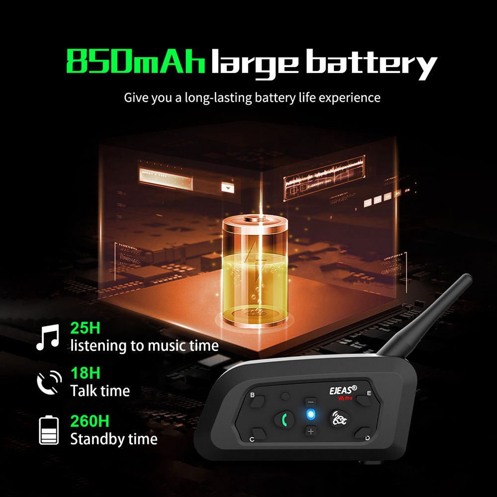 EJEAS V6 PRO + Motorcycle Helm - đánh giá và giá Universal Motorcycle Helmet Intercom Headset